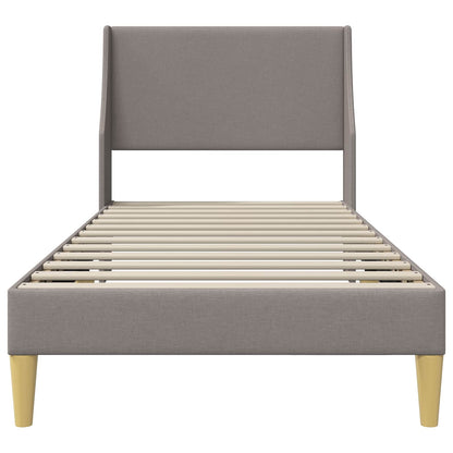 Bedframe met hoofdeinde Taupe 90 x 200 cm Stof
