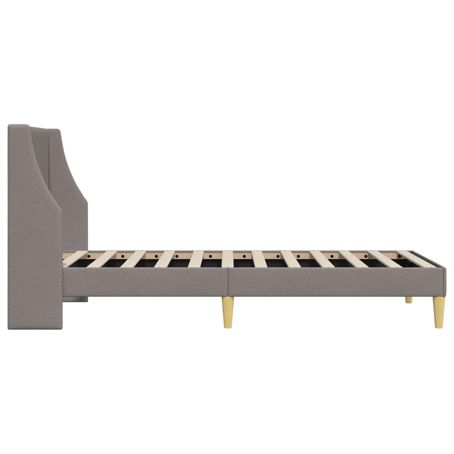Bedframe met hoofdeinde Taupe 90 x 200 cm Stof