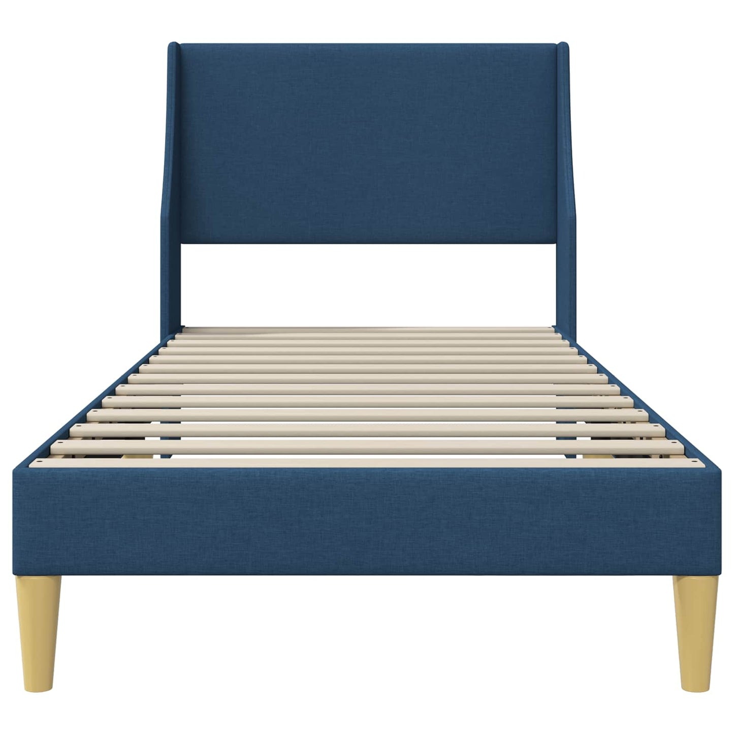 Bedframe met hoofdeinde Blauw 90 x 200 cm Stof