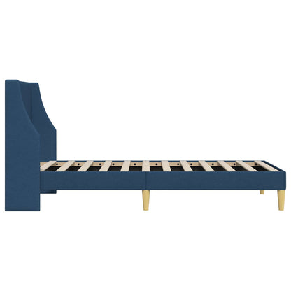 Bedframe met hoofdeinde Blauw 90 x 200 cm Stof