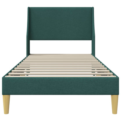 Bedframe met hoofdeinde Donkergroen 100 x 200 cm Stof