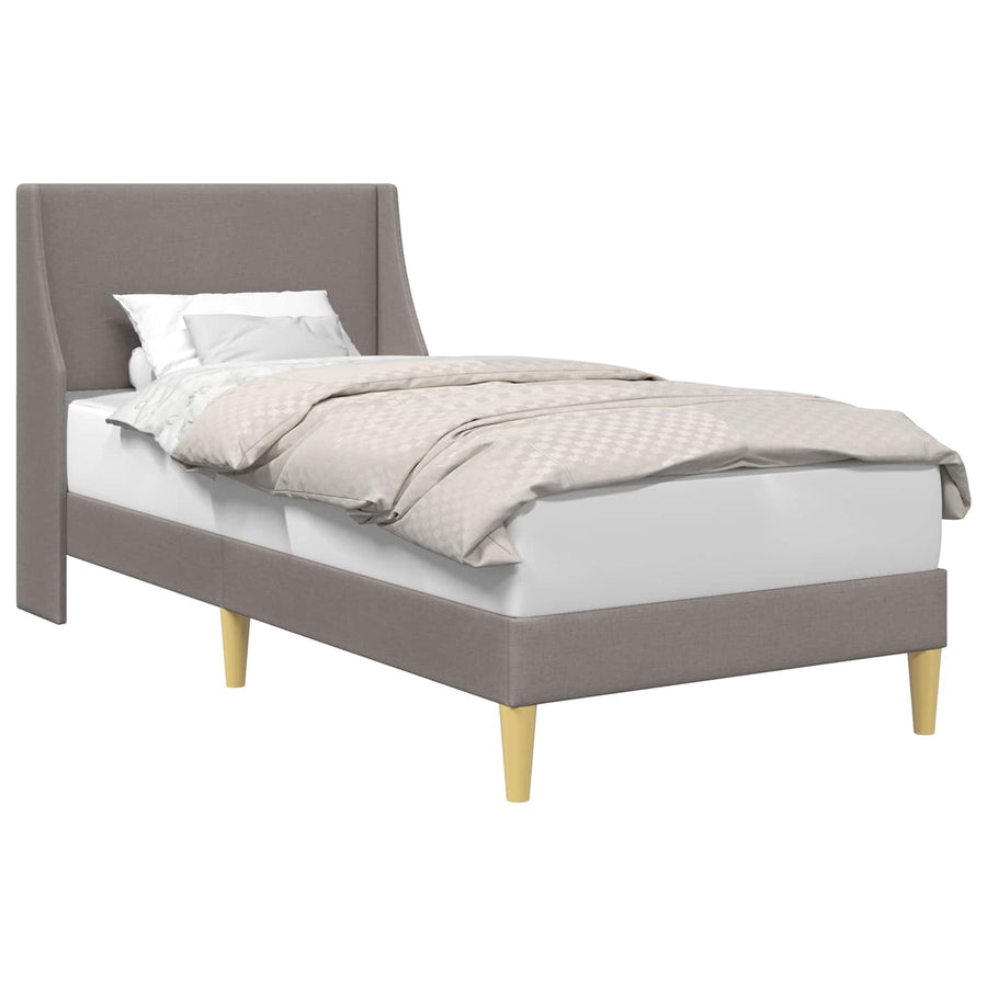 Bedframe met hoofdeinde Taupe 100 x 200 cm Stof