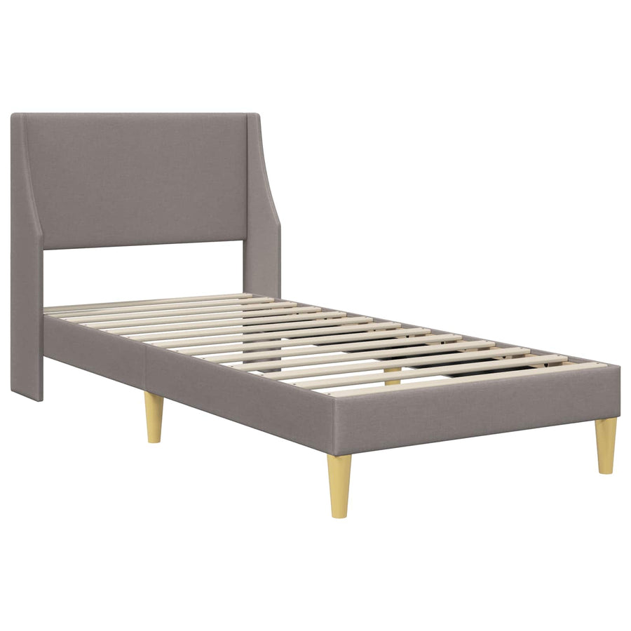 Bedframe met hoofdeinde Taupe 100 x 200 cm Stof