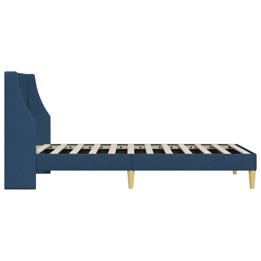 Bedframe met hoofdeinde Blauw 100 x 200 cm Stof