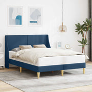 Bedframe 120x190 cm stof blauw met hoofdeinde