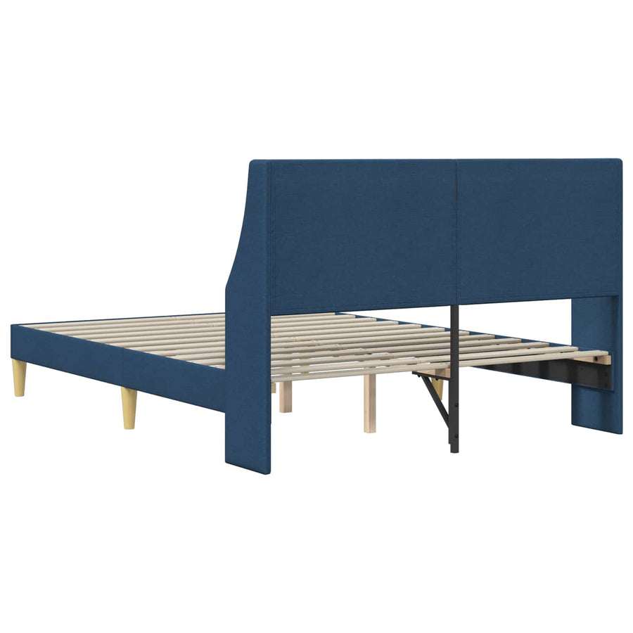 Bedframe met hoofdeinde Blauw 120 x 190 cm Stof