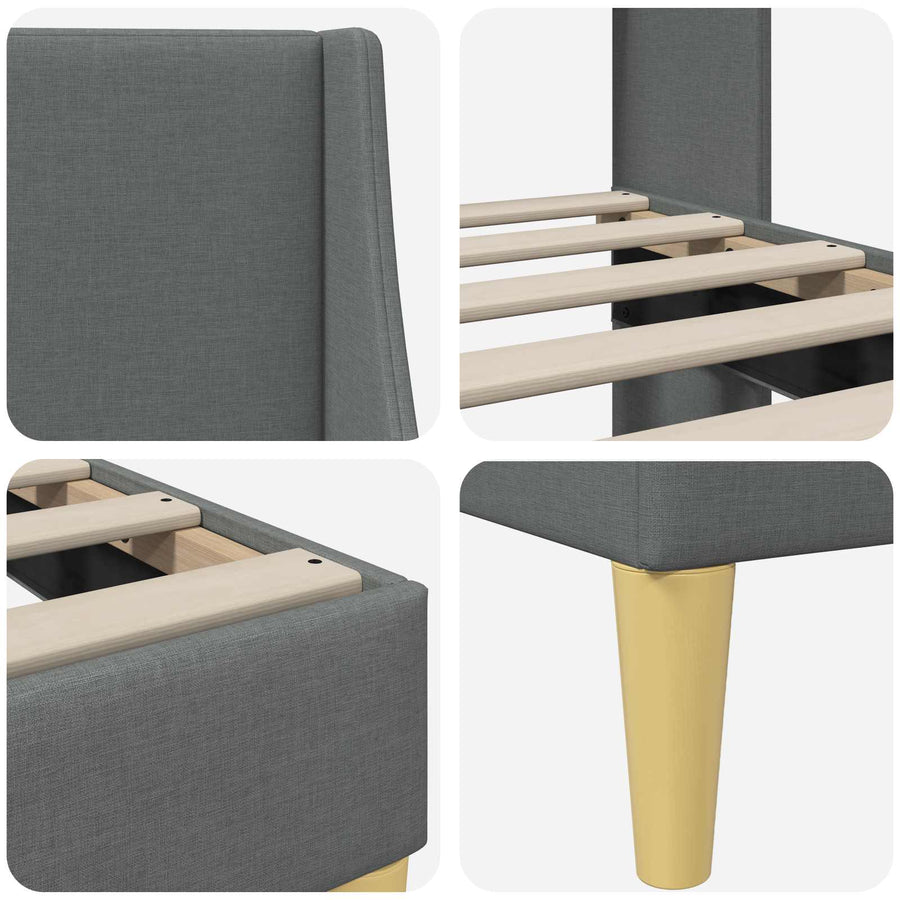 Bedframe met hoofdeinde aansluitplaat
