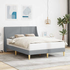 Bed frame with headboard connecting plate