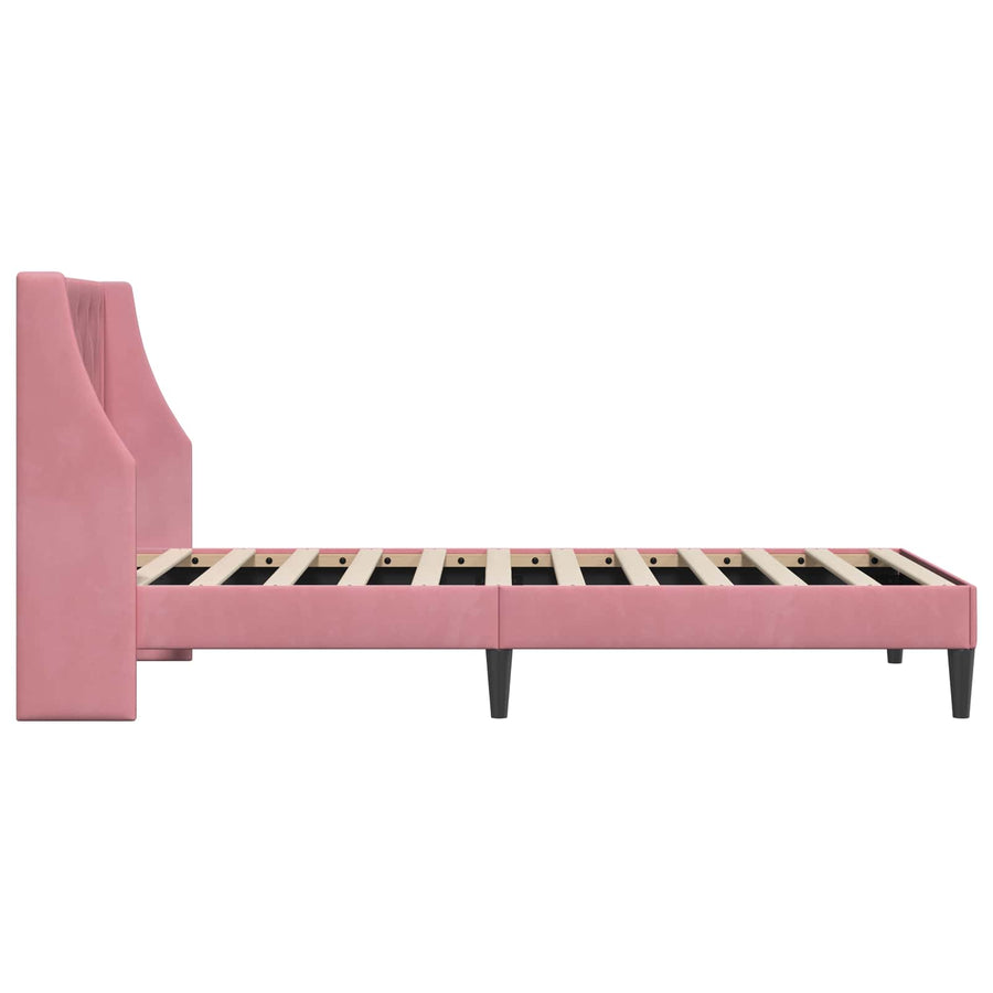 Bedframe met hoofdeinde Roze 80 x 200 cm Fluweel