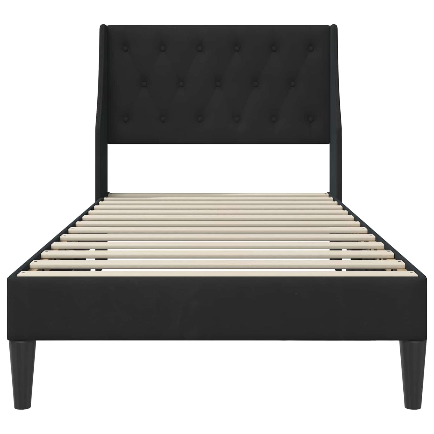 Bedframe met hoofdeinde Zwart 80 x 200 cm Fluweel