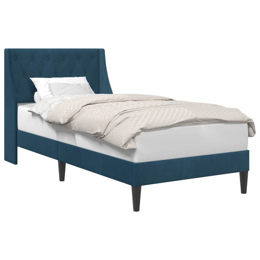 Bedframe met hoofdeinde Blauw 80 x 200 cm Fluweel