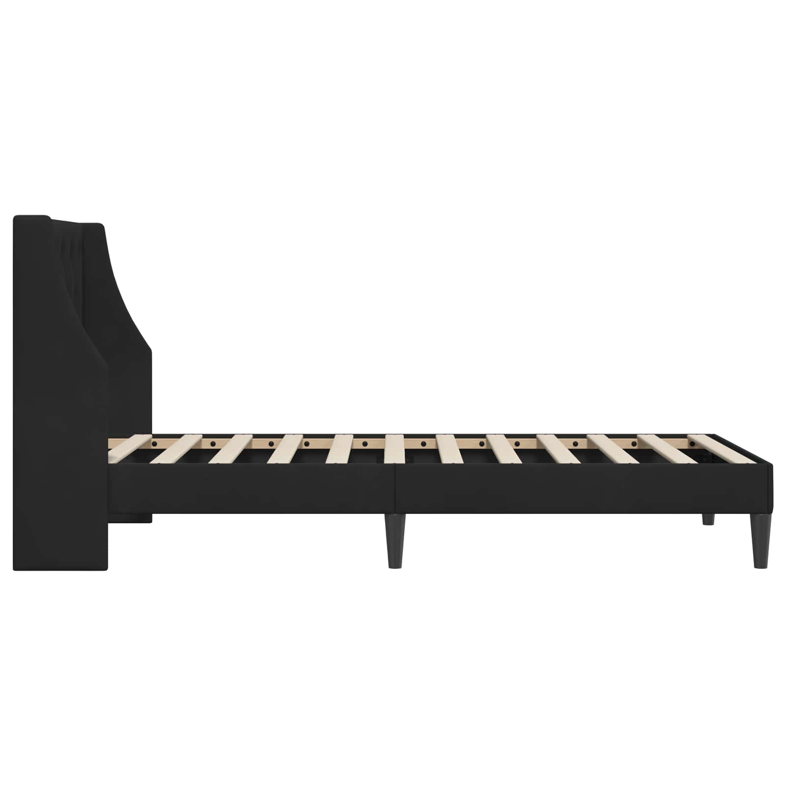Bedframe met hoofdeinde Zwart 90 x 190 cm Fluweel