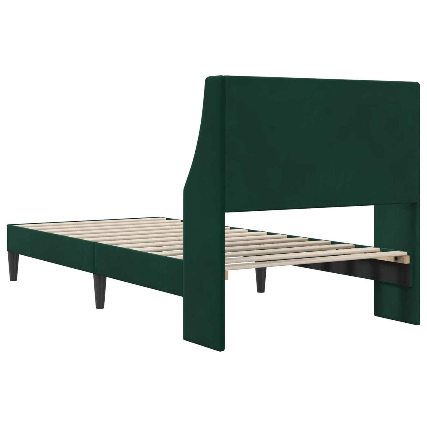 Bedframe met hoofdeinde Donkergroen 90 x 200 cm Fluweel