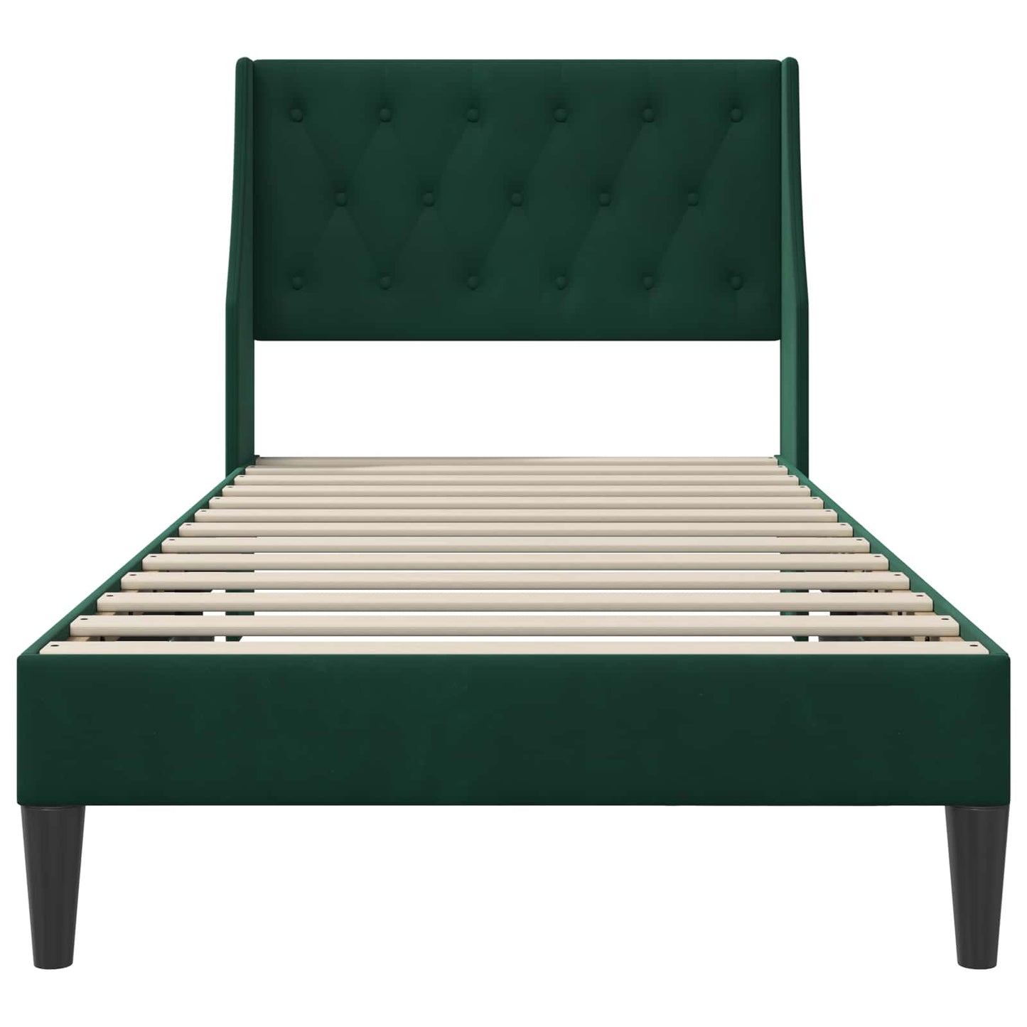 Bedframe met hoofdeinde Donkergroen 90 x 200 cm Fluweel
