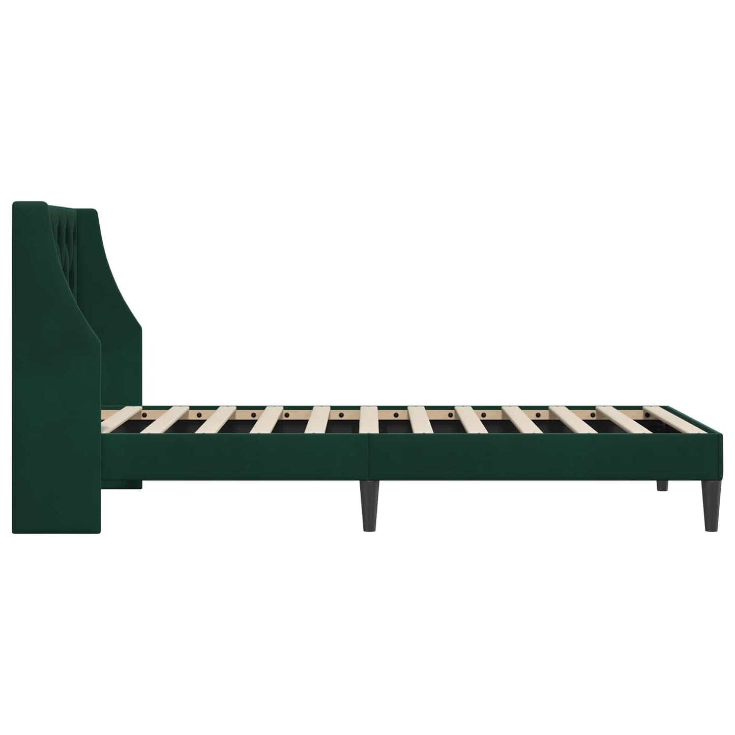 Bedframe met hoofdeinde Donkergroen 90 x 200 cm Fluweel
