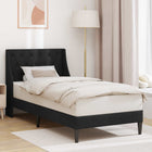 Bedframe 90x200 cm zwart fluweel met hoofdeinde