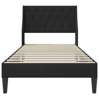 Bedframe met hoofdeinde Zwart 100 x 200 cm Fluweel