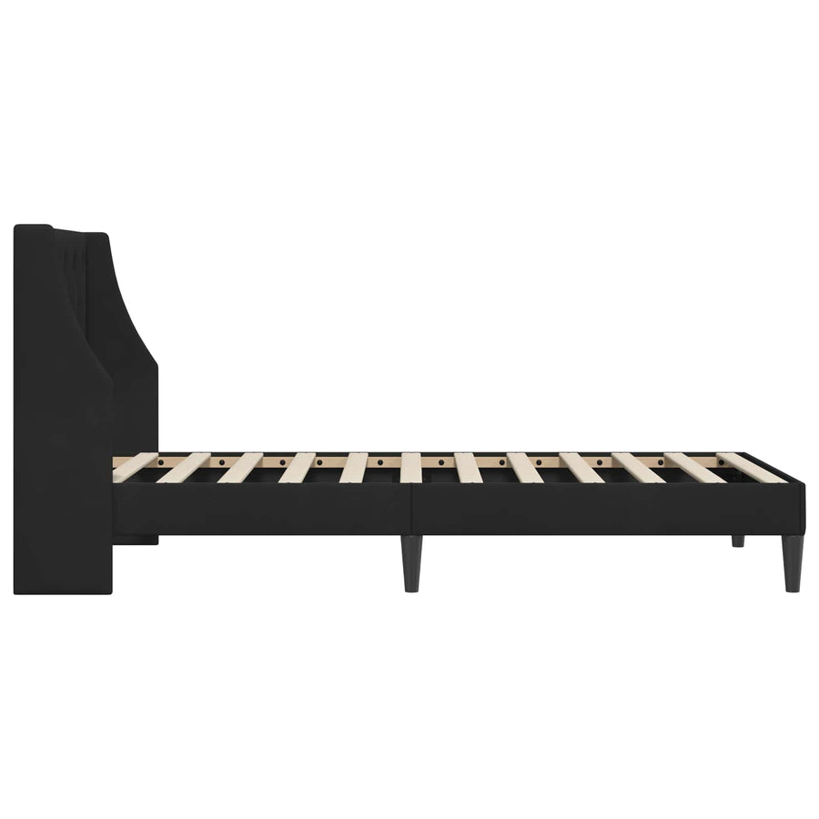 Bedframe met hoofdeinde Zwart 100 x 200 cm Fluweel
