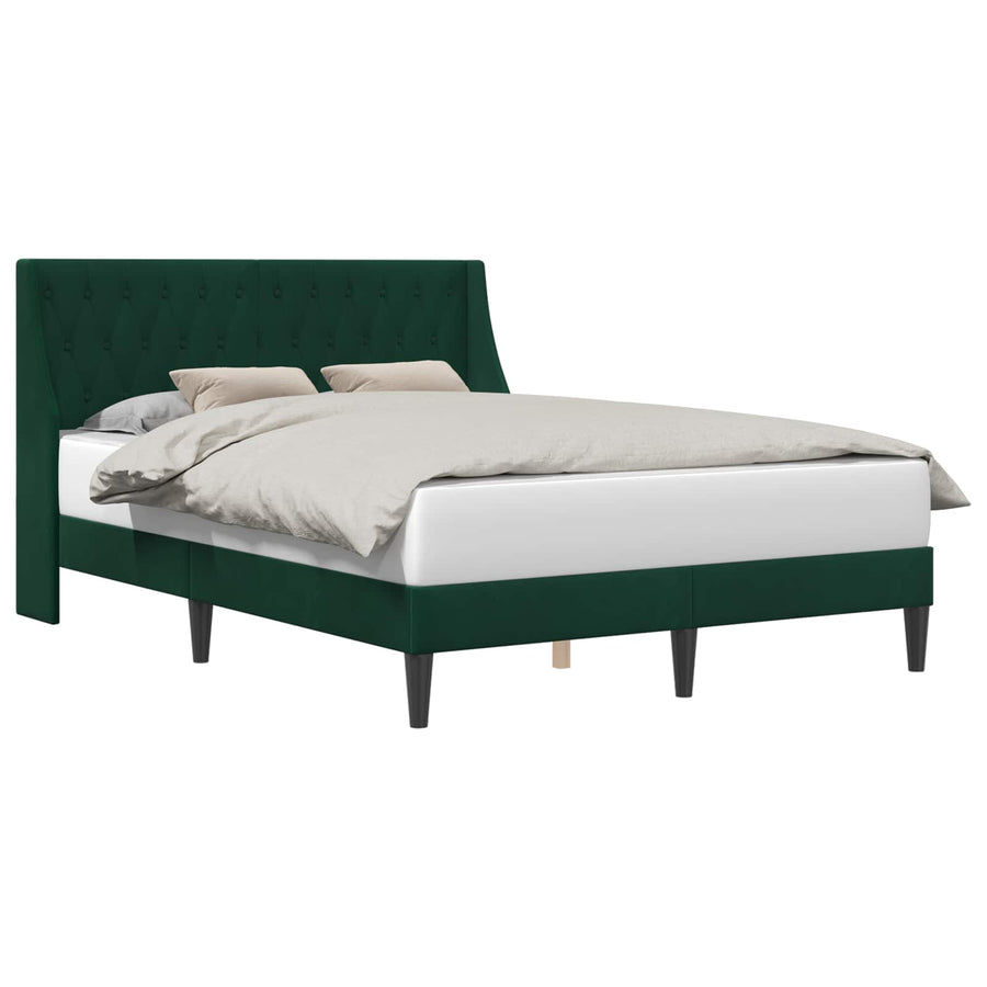 Bedframe met hoofdeinde Donkergroen 120 x 190 cm Fluweel