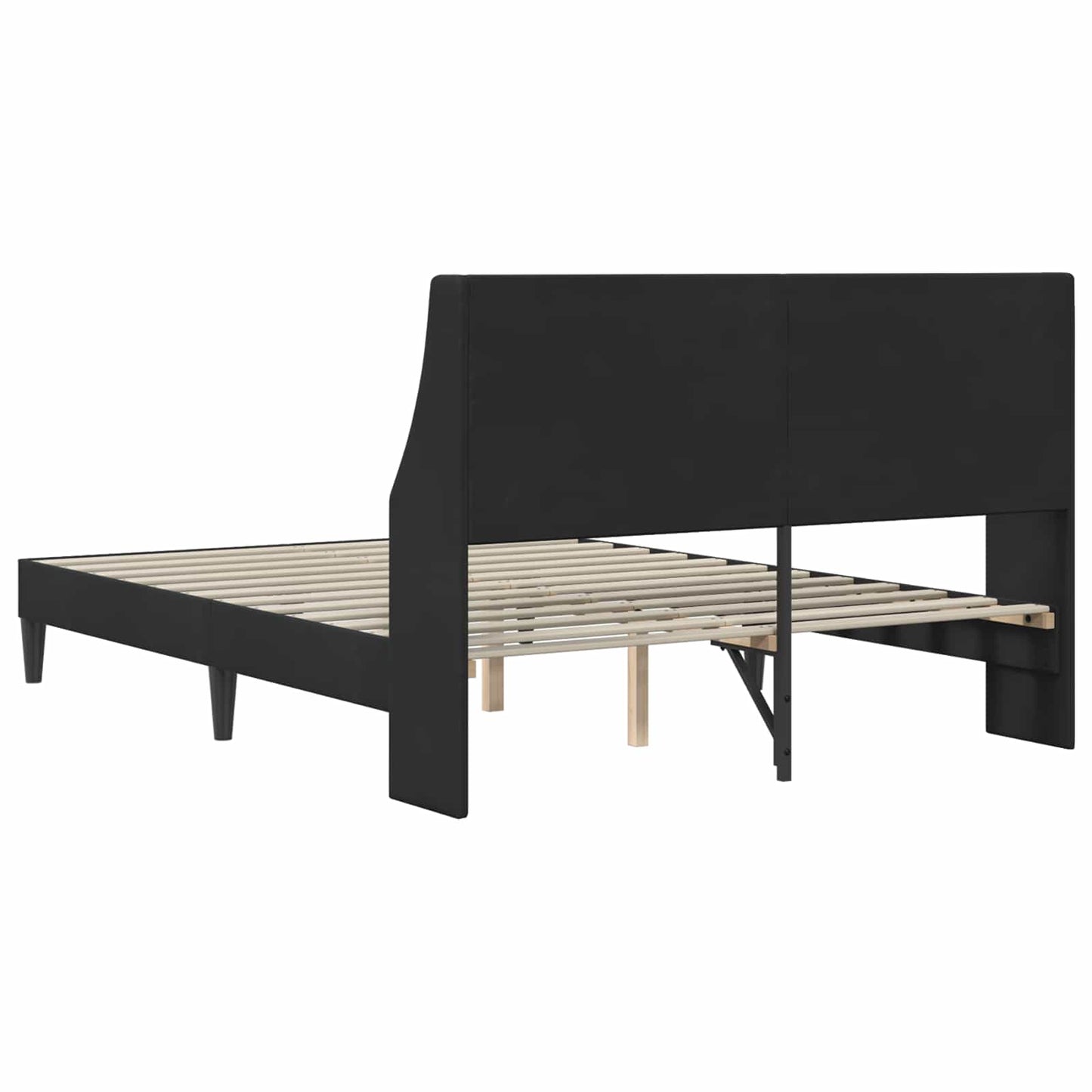 Bedframe met hoofdeinde Zwart 120 x 190 cm Fluweel