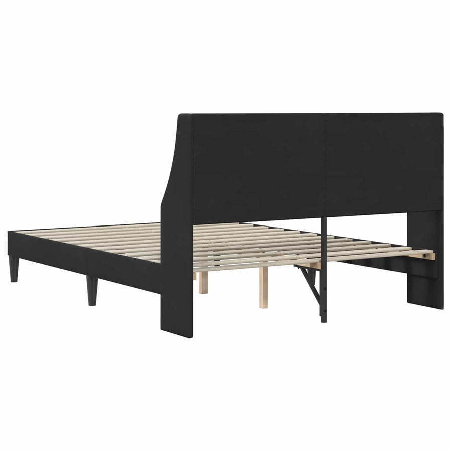 Bedframe met hoofdeinde Zwart 120 x 190 cm Fluweel