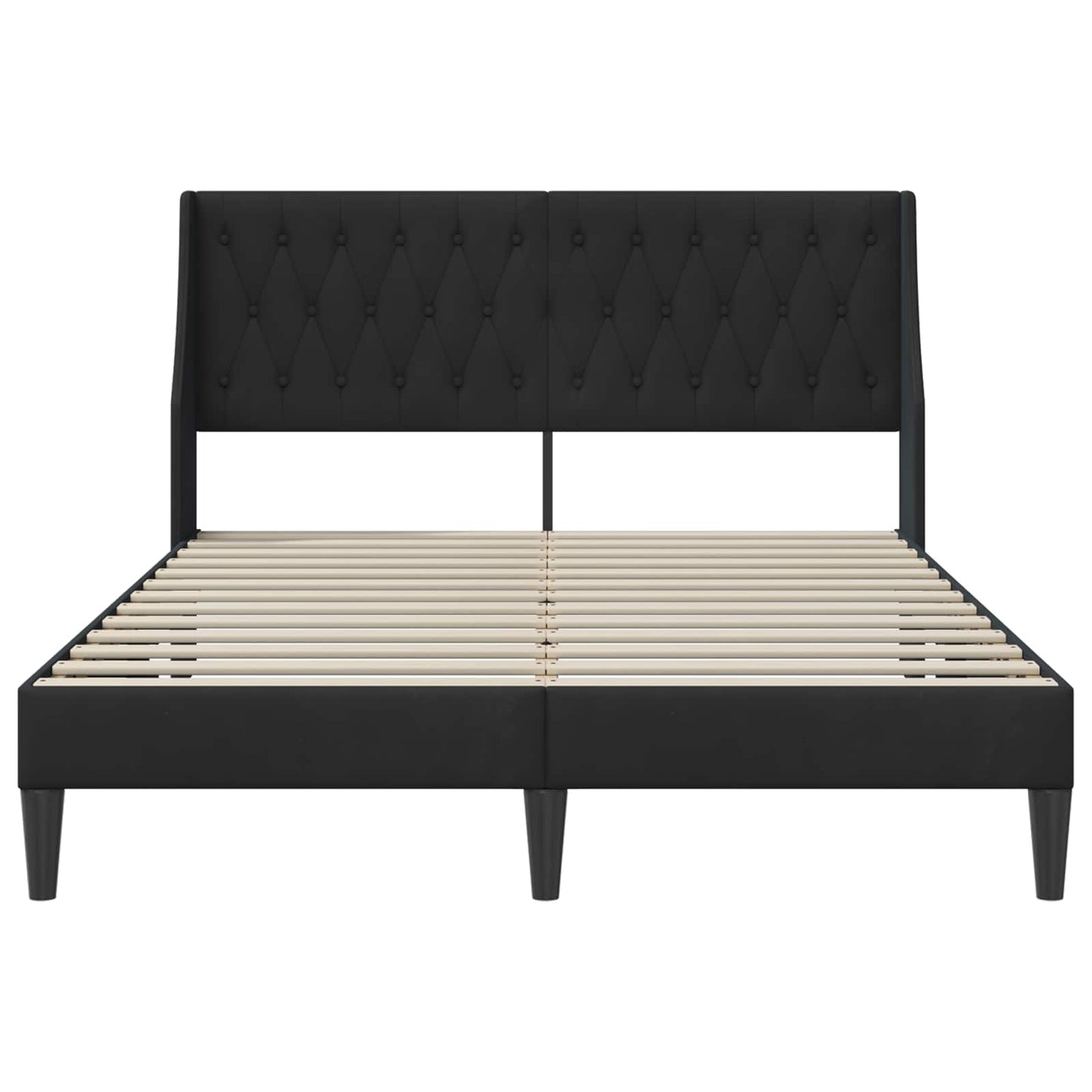 Bedframe met hoofdeinde Zwart 120 x 190 cm Fluweel