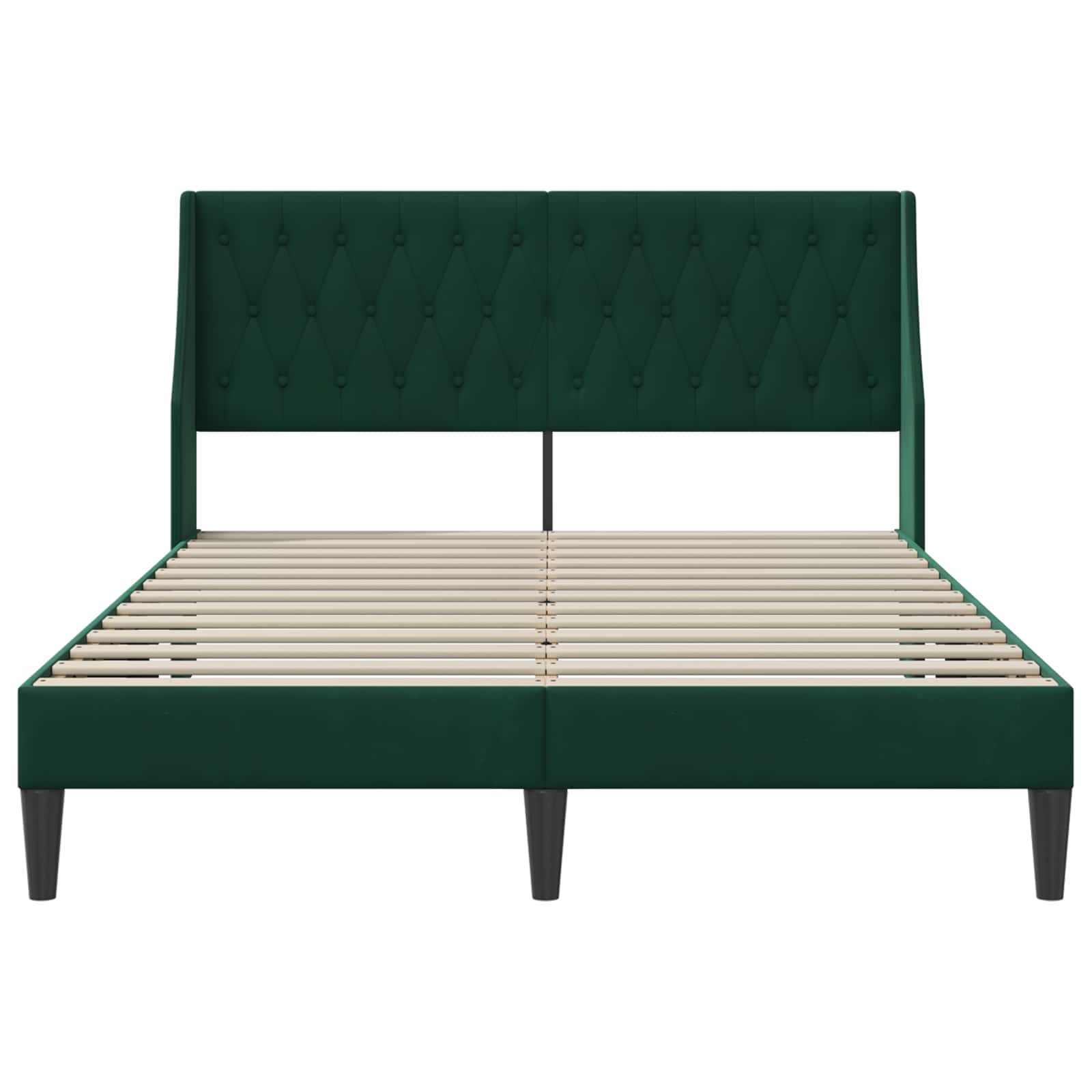 Bedframe met hoofdeinde Donkergroen 120 x 200 cm Fluweel