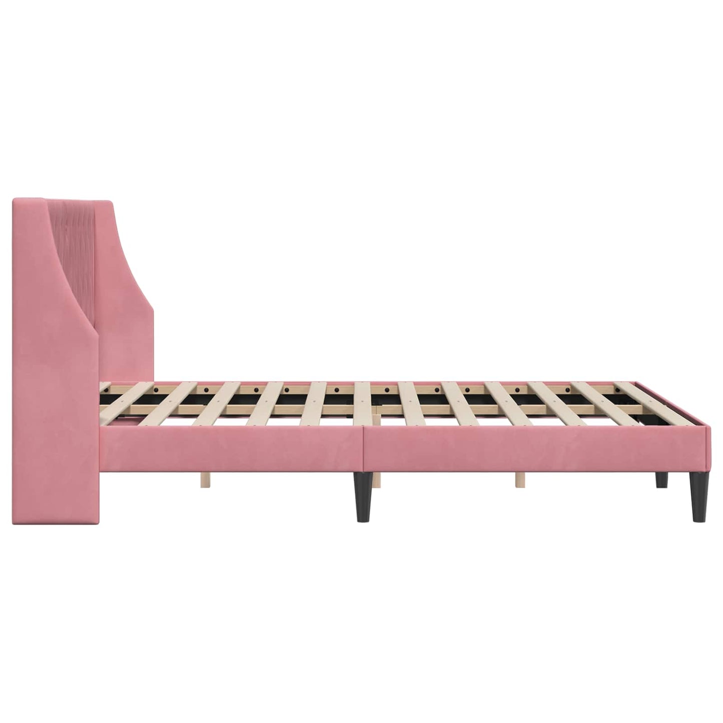 Bedframe met hoofdeinde Roze 140 x 190 cm Fluweel