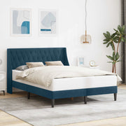 Bedframe 140x190 cm blauw fluweel met hoofdeinde