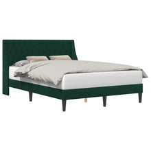 Bedframe met hoofdeinde Donkergroen 160 x 200 cm Fluweel