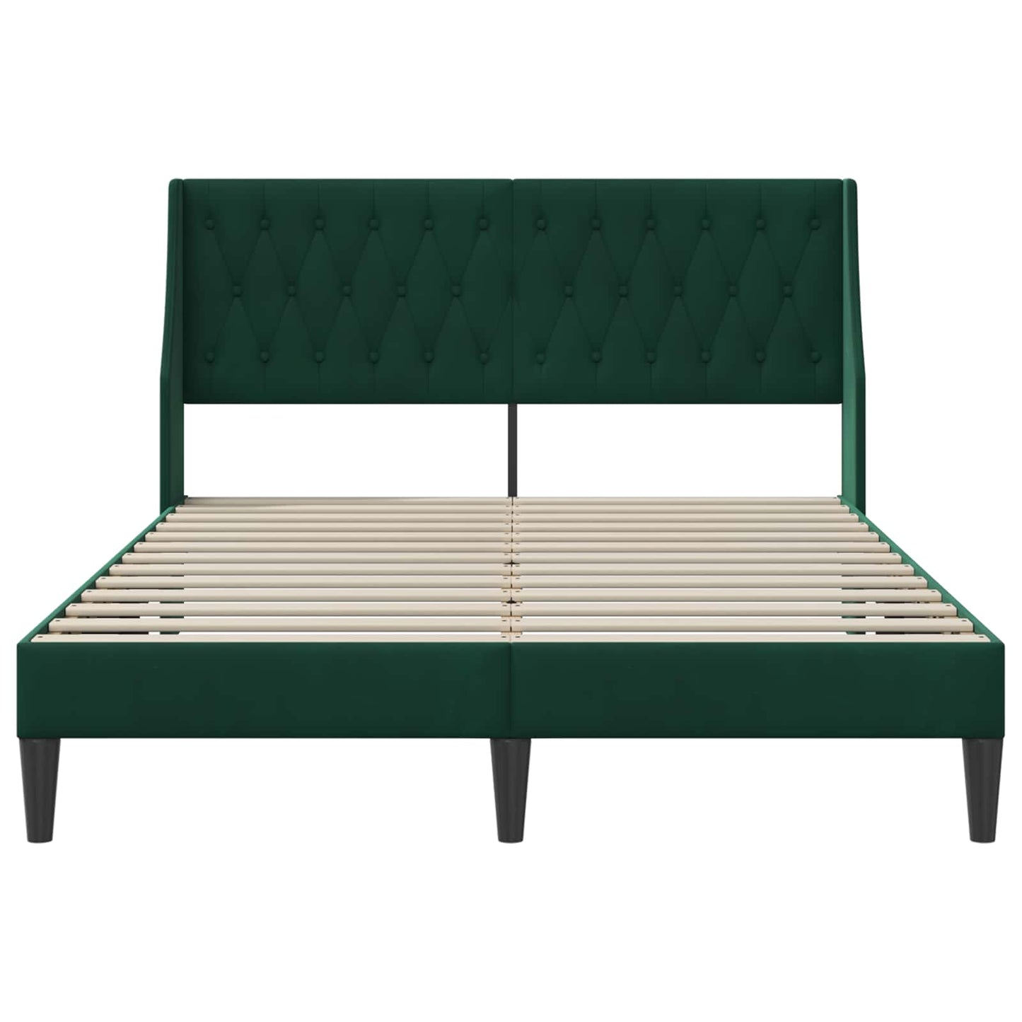 Bedframe met hoofdeinde Donkergroen 160 x 200 cm Fluweel