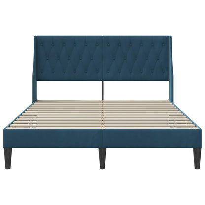 Bedframe met hoofdeinde Blauw 160 x 200 cm Fluweel