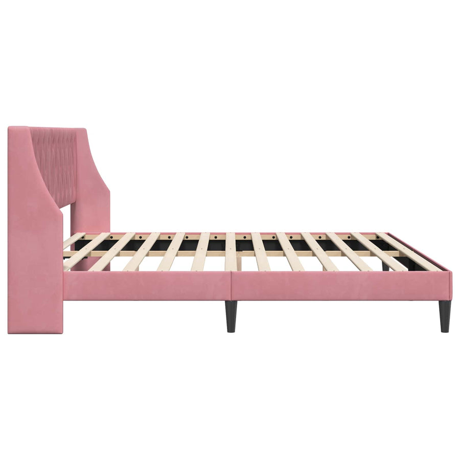 Bedframe met hoofdeinde Roze 180 x 200 cm Fluweel