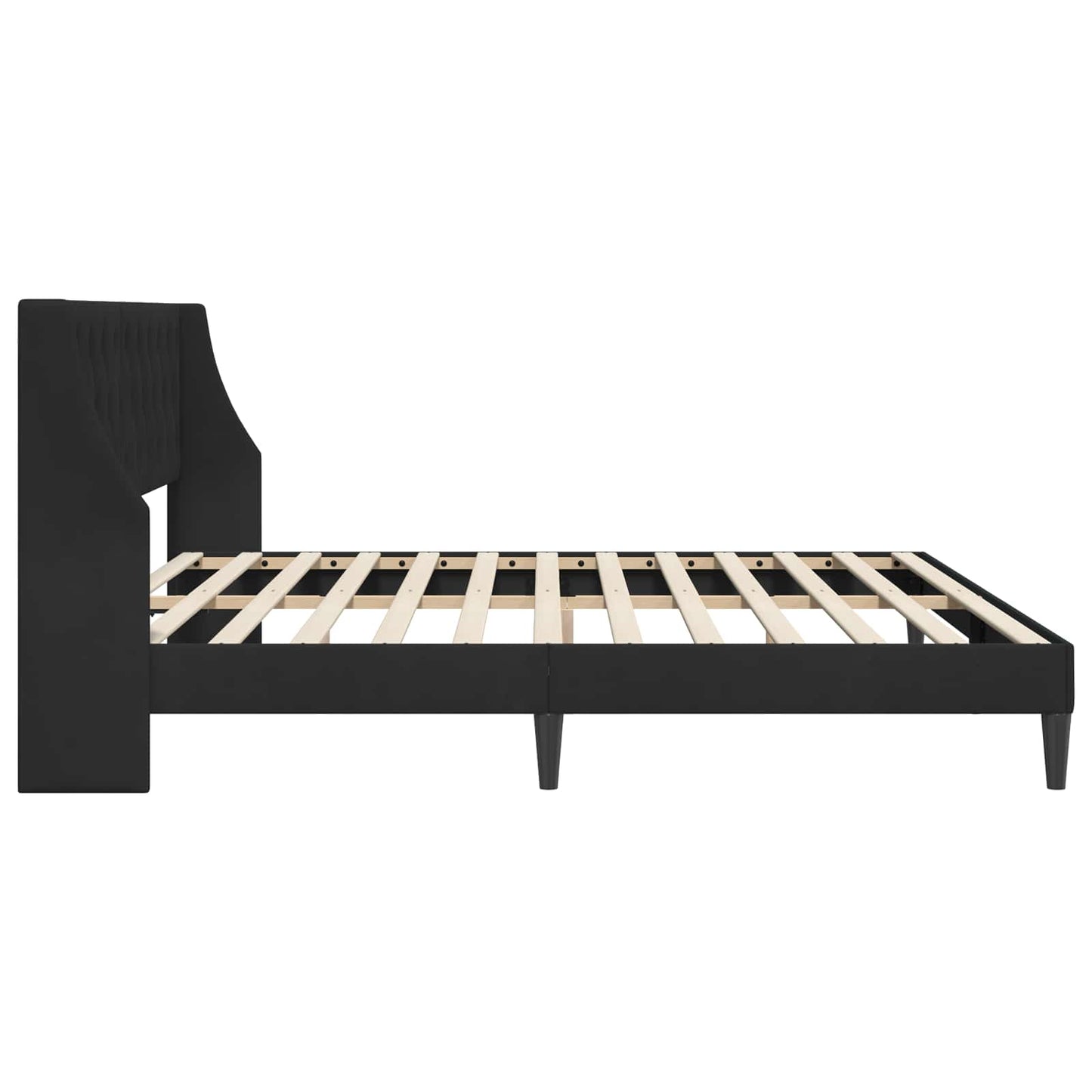 Bedframe met hoofdeinde Zwart 180 x 200 cm Fluweel
