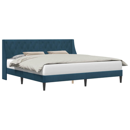 Bedframe met hoofdeinde Blauw 180 x 200 cm Fluweel