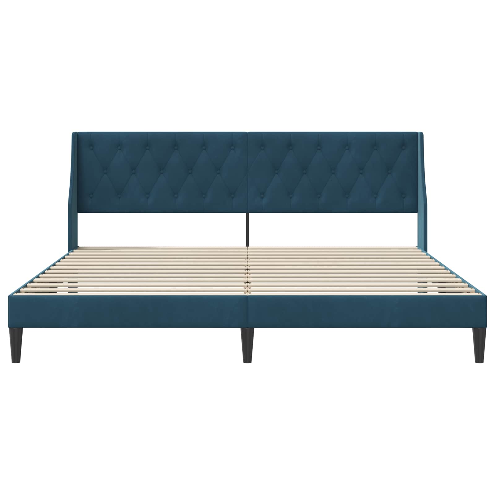 Bedframe met hoofdeinde Blauw 180 x 200 cm Fluweel