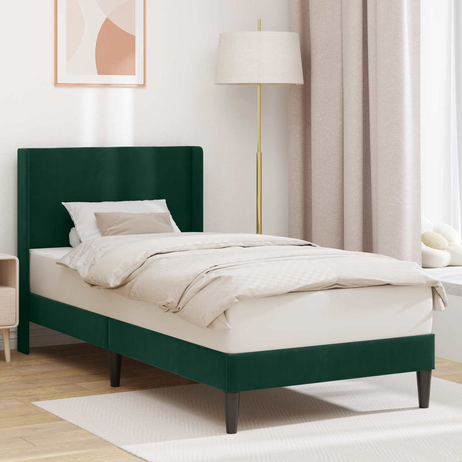 Bedframe met hoofdeinde Donkergroen 80 x 200 cm Fluweel