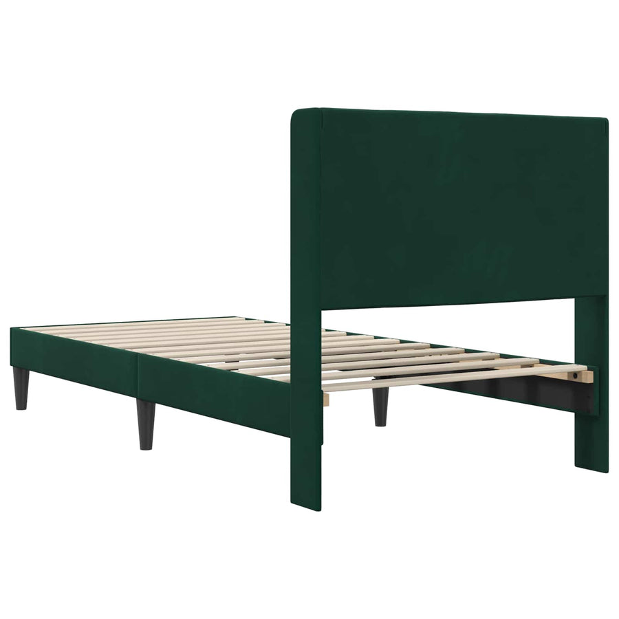 Bedframe met hoofdeinde Donkergroen 80 x 200 cm Fluweel