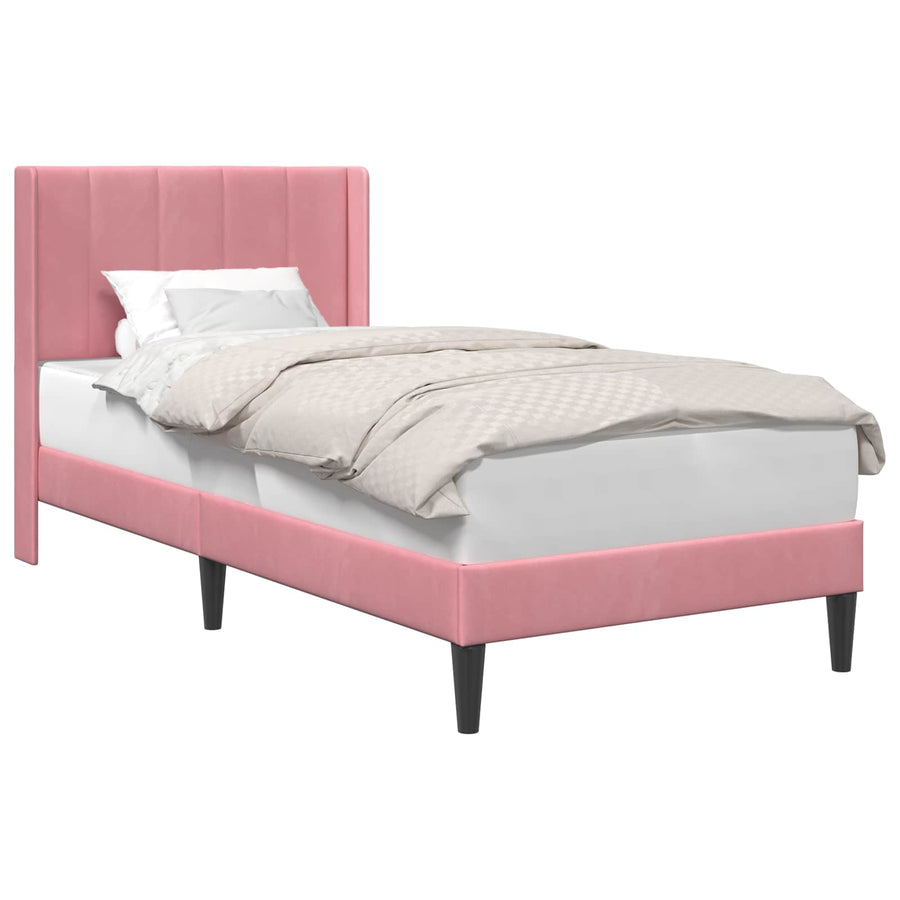 Bedframe met hoofdeinde Roze 80 x 200 cm Fluweel