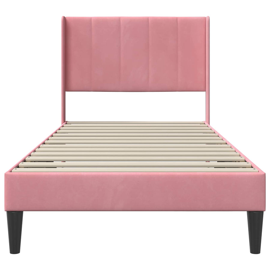 Bedframe met hoofdeinde Roze 80 x 200 cm Fluweel