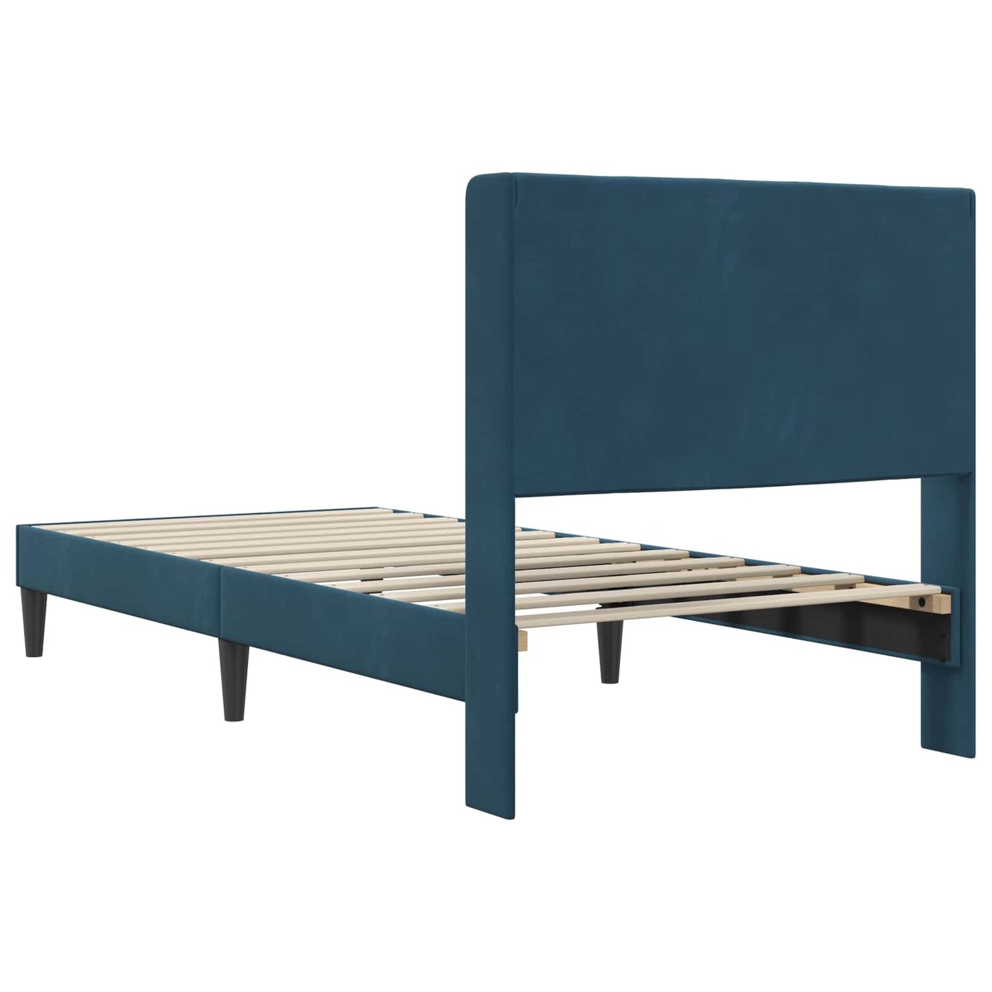 Bedframe met hoofdeinde Blauw 80 x 200 cm Fluweel