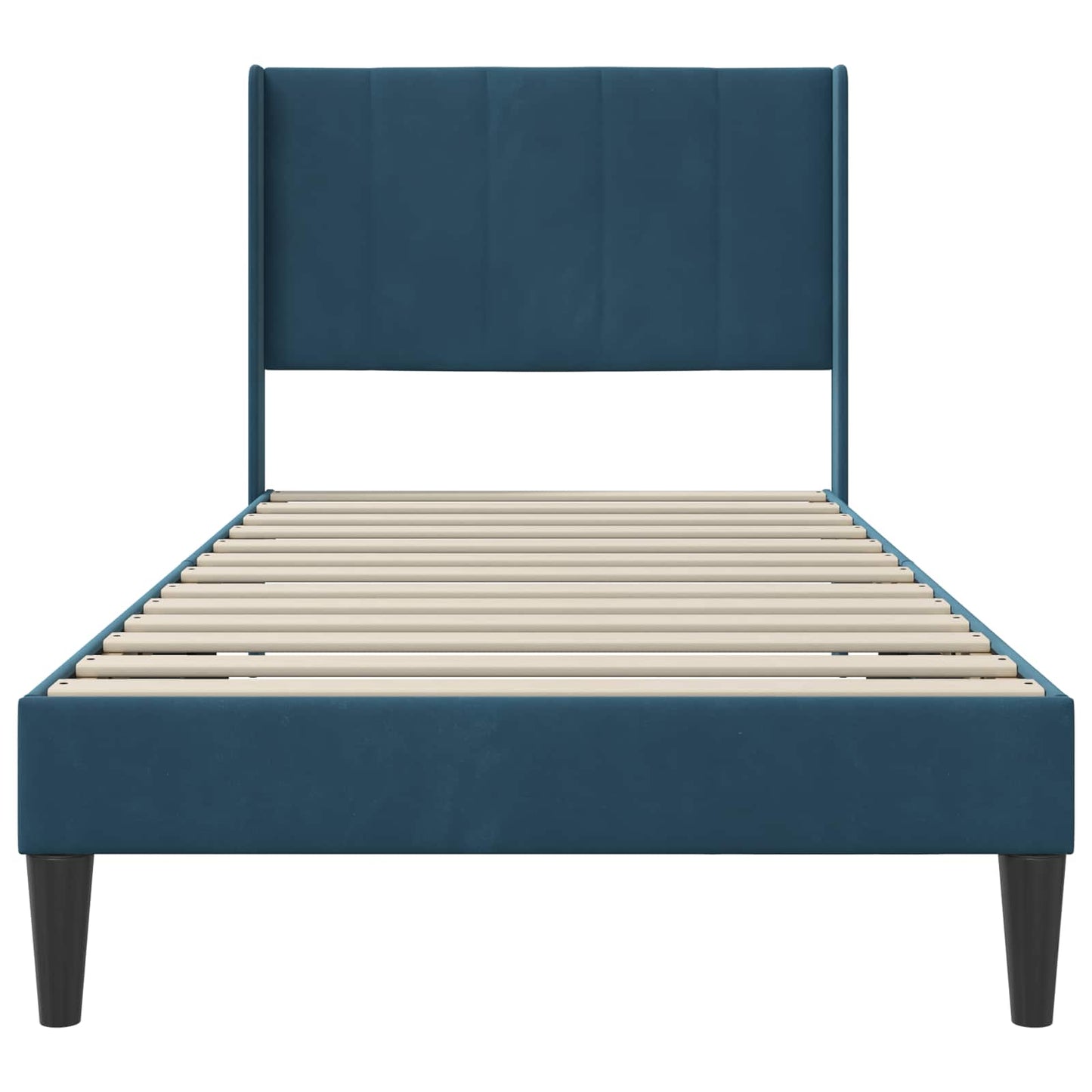Bedframe met hoofdeinde Blauw 80 x 200 cm Fluweel