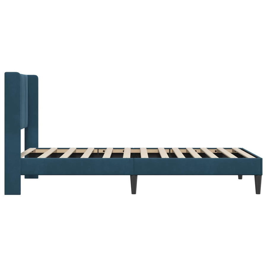 Bedframe met hoofdeinde Blauw 80 x 200 cm Fluweel
