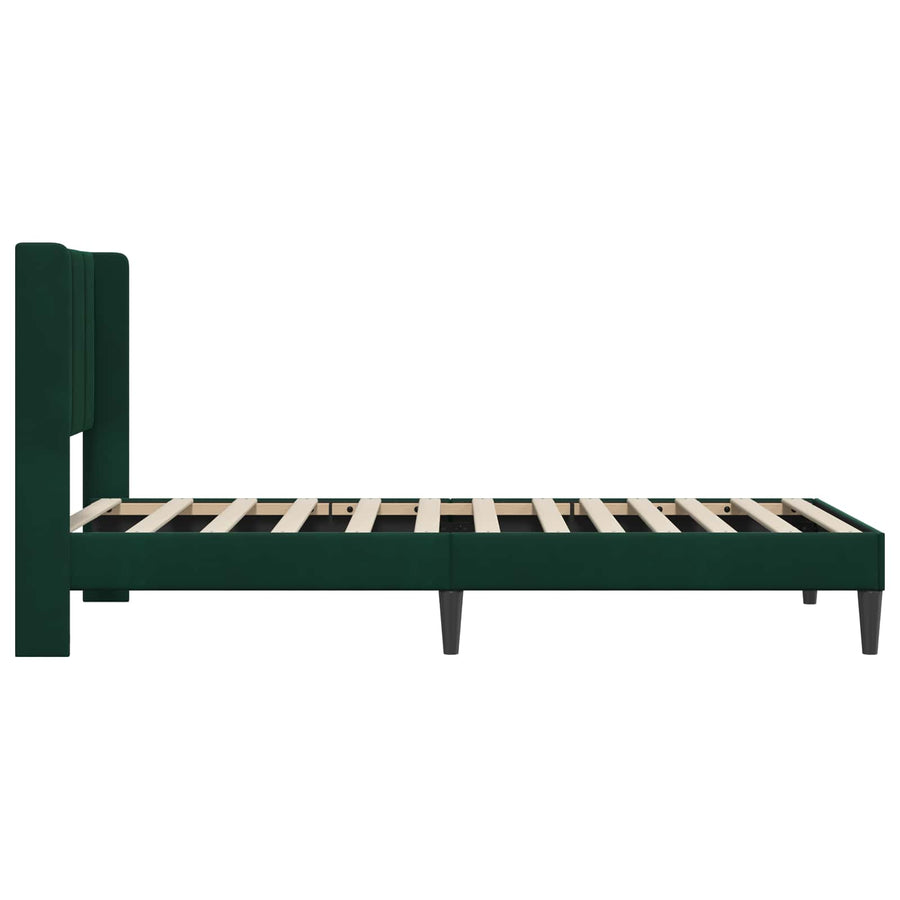 Bedframe met hoofdeinde Donkergroen 90 x 190 cm Fluweel