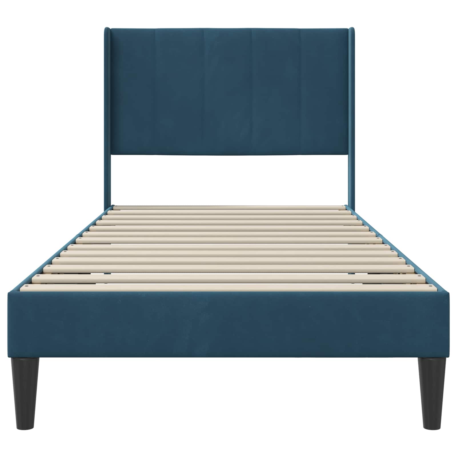 Bedframe met hoofdeinde Blauw 90 x 190 cm Fluweel