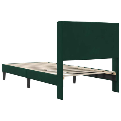 Bedframe met hoofdeinde Donkergroen 90 x 200 cm Fluweel
