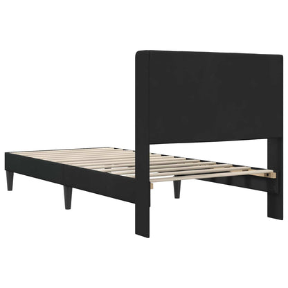 Bedframe met hoofdeinde Zwart 90 x 200 cm Fluweel