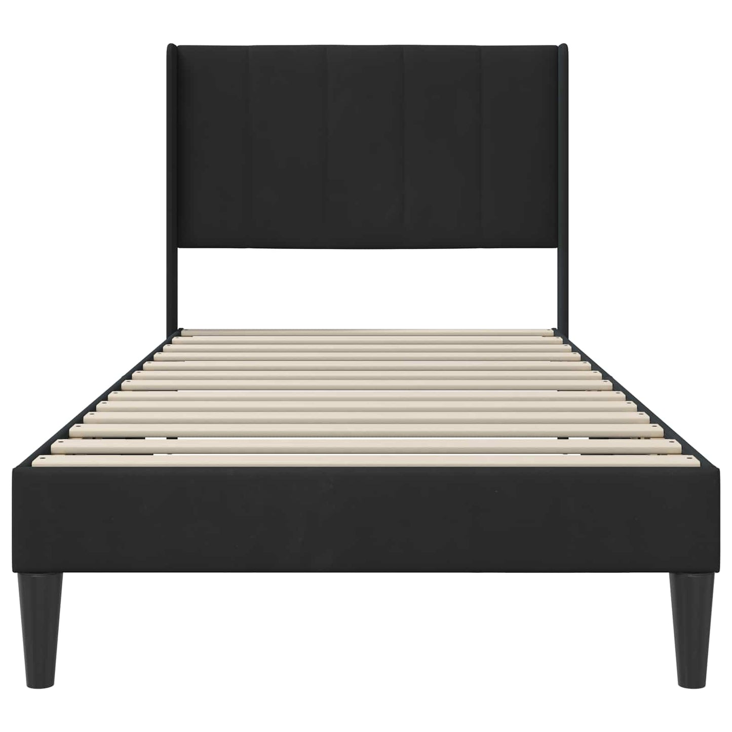 Bedframe met hoofdeinde Zwart 90 x 200 cm Fluweel