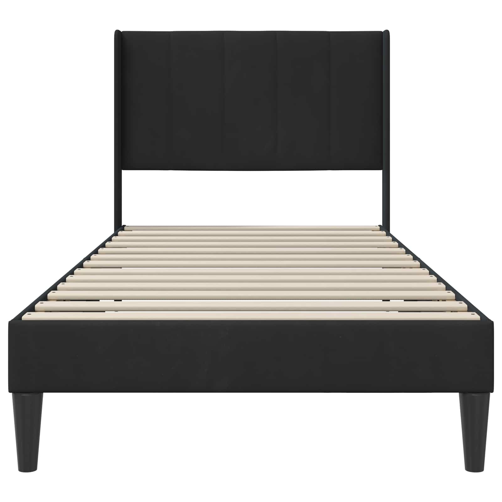 Bedframe met hoofdeinde Zwart 90 x 200 cm Fluweel