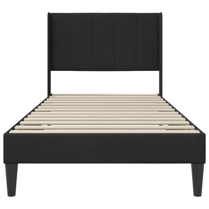 Bedframe met hoofdeinde Zwart 90 x 200 cm Fluweel